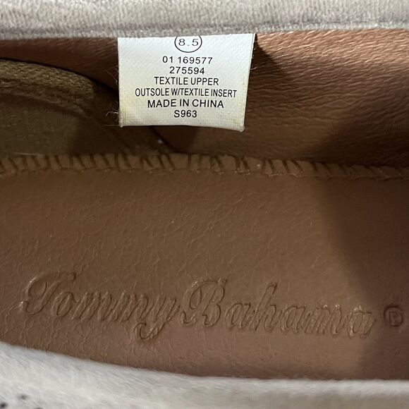 Tommy Bahama Loafers Perforated Taupe Women's 8.5 Boat Shoes Sneakers Neutrals - Picture 7 of 10